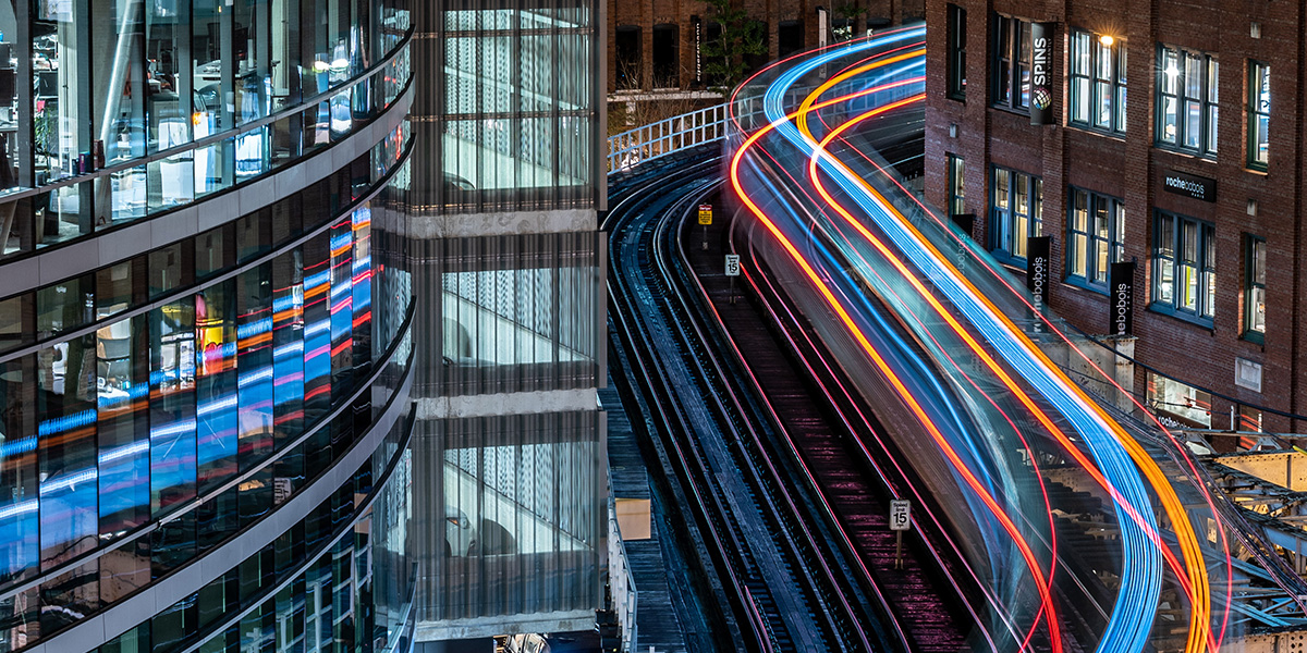 busy business center